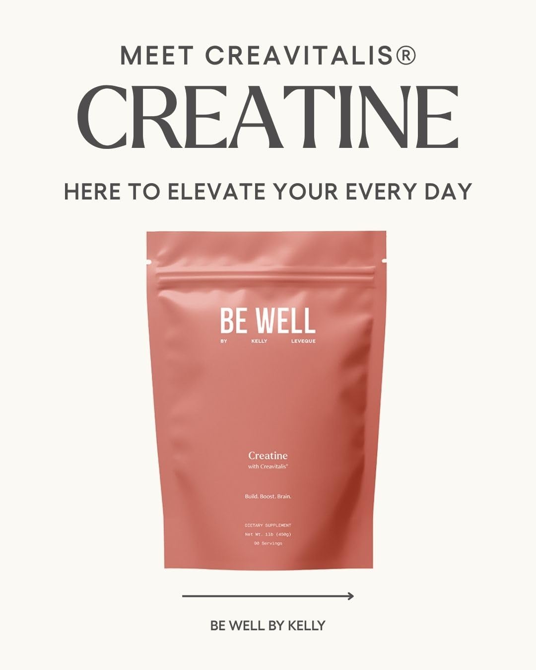 Be Well by Kelly Creatine with Creavitalis, Dietary Supplement, 1lb (450g), 90 Servings Build. Boost. Brain. Be Well by Kelly LeVeque buy supplements canada