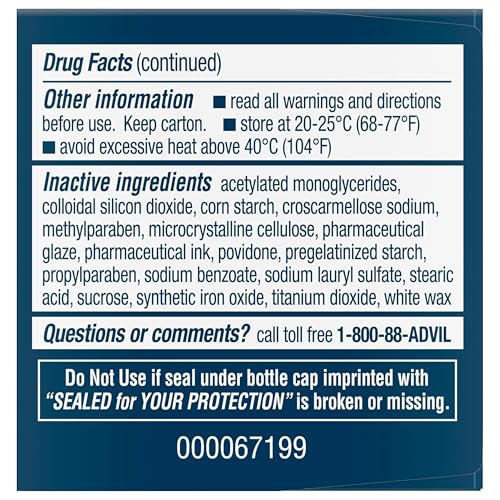 Advil Pain Reliever and Fever Reducer, Ibuprofen 200mg for Pain Relief - 24 Coated Tablets Advil buy supplements canada