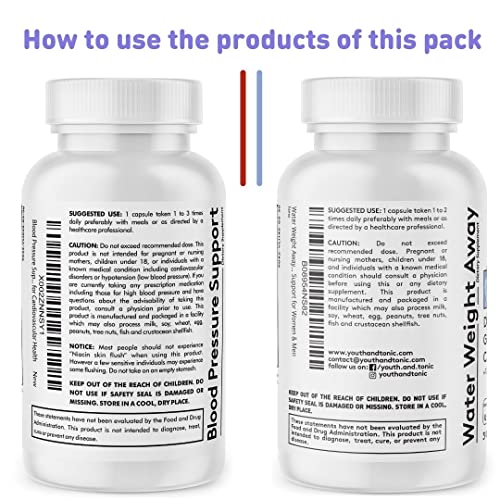 Youth & Tonic Daily Water Weight Away Pills and Blood Pressure Support Supplements/Natural Youth & Tonic buy supplements canada
