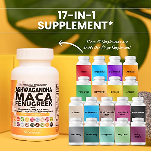 Ashwagandha 5000mg Maca Root 2000mg Fenugreek 3000mg Suppleme Clean Nutraceuticals buy supplements canada