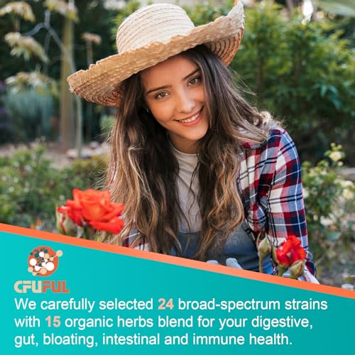 Probiotics for Women & Men - 300 Billion CFU & 24 Strains Probiotic with 15 Organic Herbs Cfuful buy supplements canada