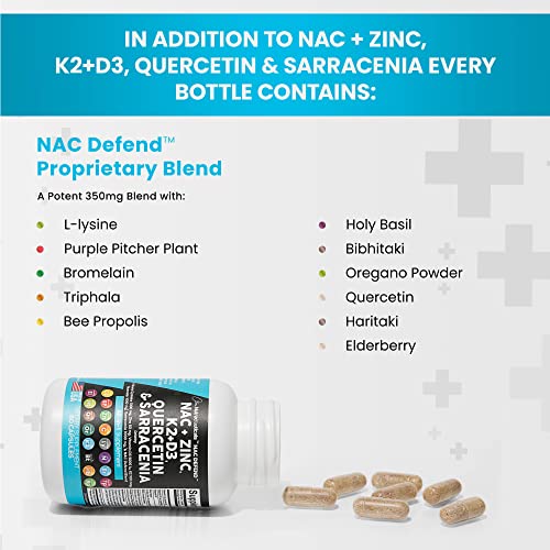NAC Supplement N-Acetyl Cysteine 1000mg Vitamin D3 K2 Zinc Quercetin Clean Nutraceuticals buy supplements canada