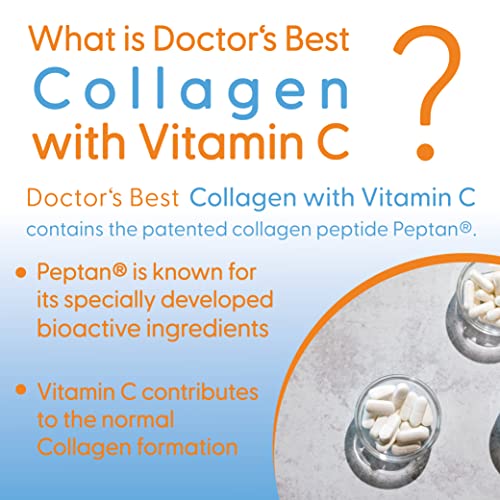 Doctor's Best, Collagen Types 1 and 3, Peptane & Vitamin C, 1,000mg, 180 Tablets Doctor's BEST buy supplements canada