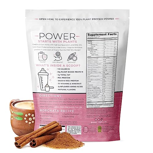 One Sol Lean Plant Protein Powder Horchata, Low Carb, Gluten Free One Sol buy supplements canada