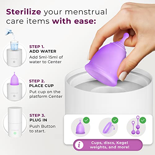 Carecup Menstrual Cup Sterilizer - Modern Menstrual Cup Cleaner Unscented Sanitizer - 2-Minute Carecup buy supplements canada