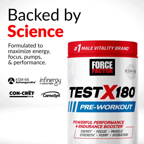 FORCE FACTOR Test X180 Pre-Workout Powder & Energy Supplement, Boost Focus Force Factor buy supplements canada