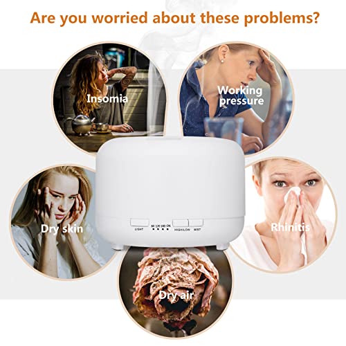 Hianjoo 450ml Essential Oil Diffuser, Electric Aroma Ultrasonic Aromatherapy Fragrant Oil Hianjoo buy supplements canada
