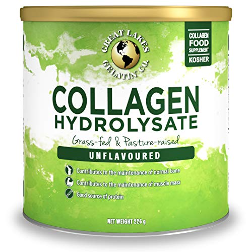 Great Lakes Gelatin Collagen Hydrolysate, Grass-Fed Bovine Hydrolysed Collagen Peptides Protein Powder Supplement, Unflavoured, 226g, Can Great Lakes Gelatin buy supplements canada