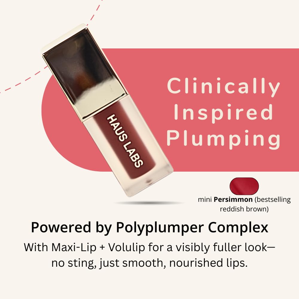 Haus Labs PHD Hybrid Innovation Plumping Lip Glaze Duo - Honey Shimmer Full Size & Persimmon Mini Haus Laboratories buy supplements canada