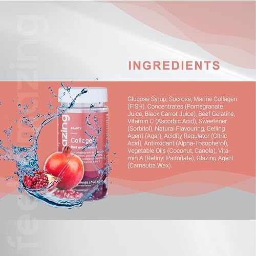 Collagen Gummies with Vitamins A and C, 500mg of Marine Collagen Per Serving, Advanced Skin Support, Feel Amazing buy supplements canada