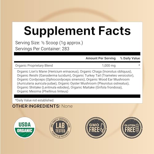 NatureBell Organic Myco Guardians 10 in 1 Mushroom Powder, 10oz | Fresh Superfood NatureBell buy supplements canada