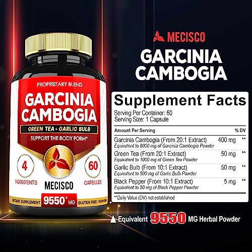 Garcinia Cambogia 9550mg - 4 Month Supply - Supplement for Men and Women - A Natural Mecisco buy supplements canada