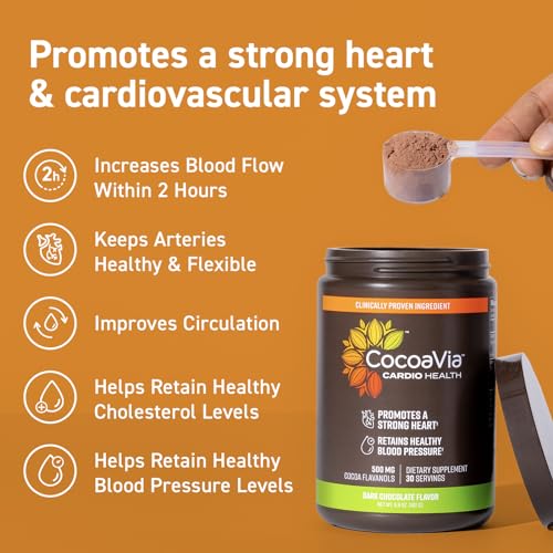 CocoaVia Cardio Health Cocoa Powder, 60 Servings, 500mg Cocoa Flavanols CocoaVia buy supplements canada