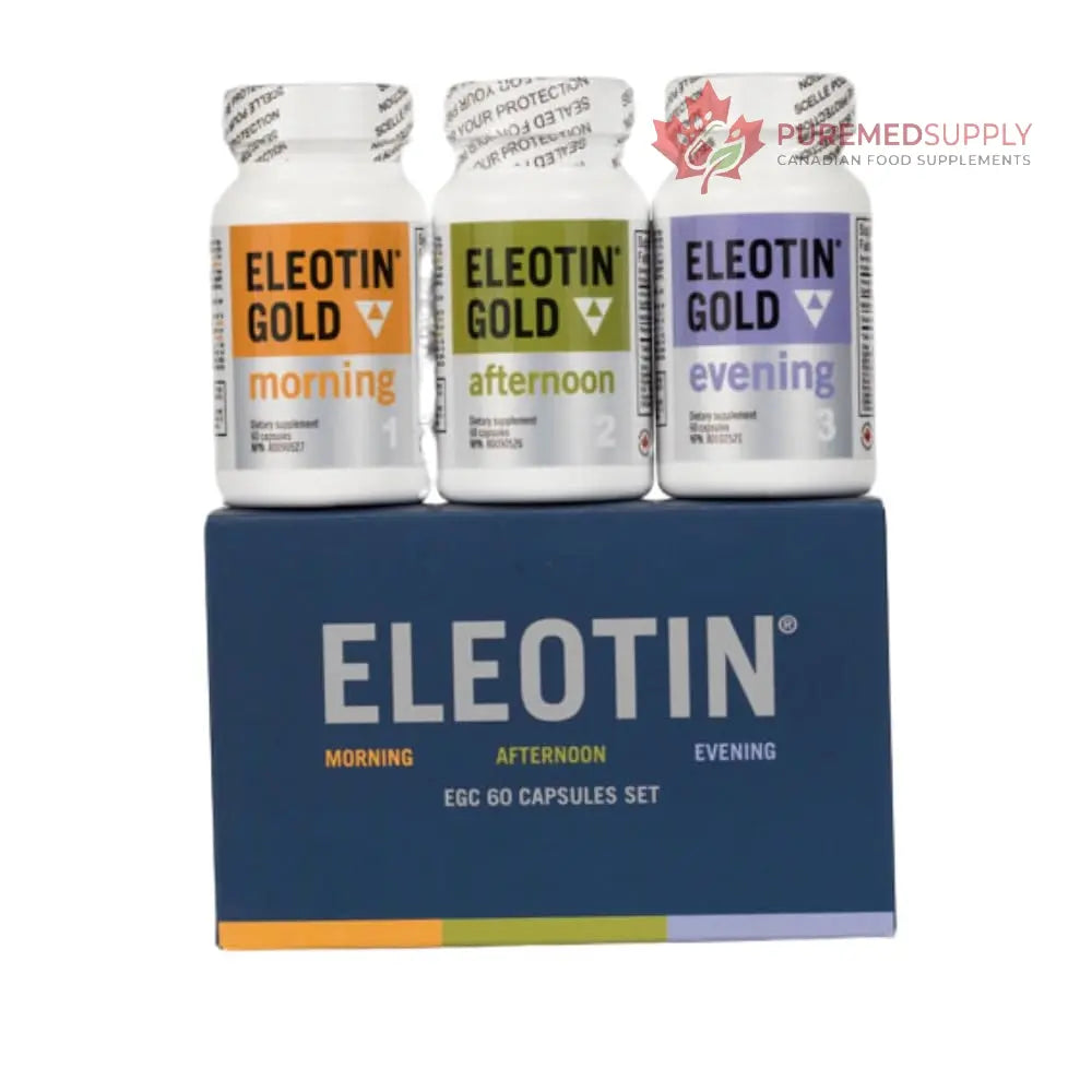 Eleotin Gold Capsules Value Pack Set for Balanced Metabolic Health | Healthy Circulation | Premium Herbal Ingredients | 3 Bottles of Different Formula | 60 Capsules Each Eleotin buy supplements canada