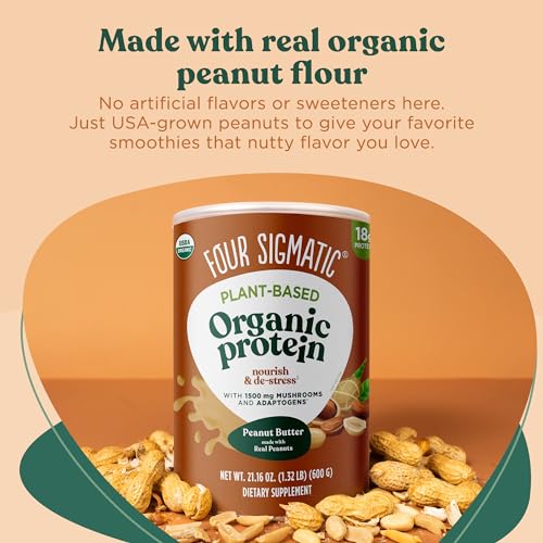 Four Sigmatic Organic Plant-Based Protein Powder Peanut Butter Protein with Lion’s Mane Four Sigmatic buy supplements canada