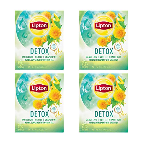 Lipton Green Tea Bags, Herbal Supplement for Detox, 15 Count (Pack of 4) Lipton buy supplements canada