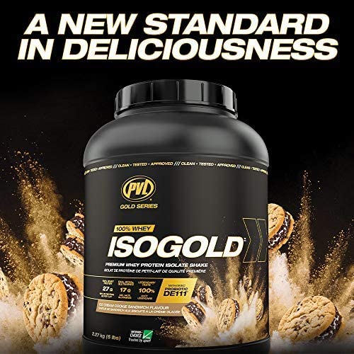 PVL ISO Gold – Grass Fed - Premium Isolate 100% Whey Protein Shake - Orange Krush'd - 908 g PVL buy supplements canada