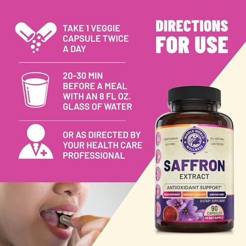 100% Pure Saffron Extract - Metabolism Booster & Natural Appetite Suppressant for Weight Loss WHOLE WORLD WELLNESS buy supplements canada