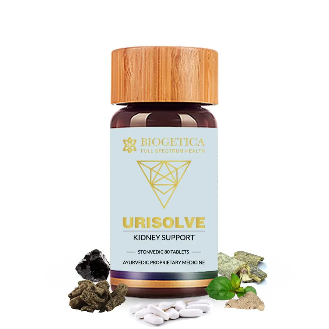 Biogetica Urisolve Kidney Care Herbal Supplement with Asparagus Racemosus & Terminalia Chebula for Optimal Urinary System Support - Non-GMO - 100% Vegan Ayurveda Supplement - 80 Tablets Biogetica buy supplements canada