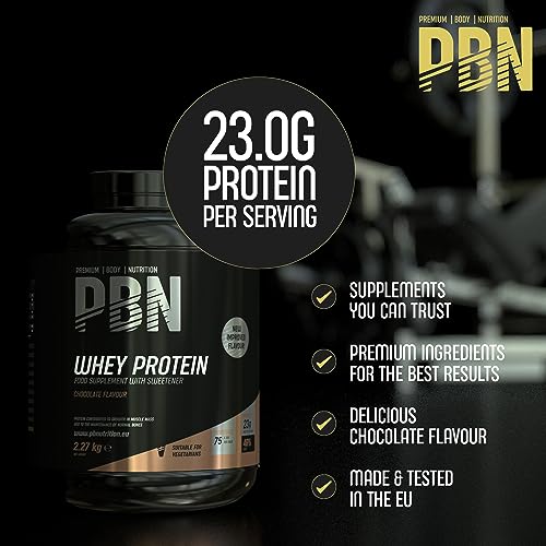 PBN - Premium Body Nutrition Whey Protein 2.27kg Chocolate, New Improved Flavour Premium Body Nutrition buy supplements canada