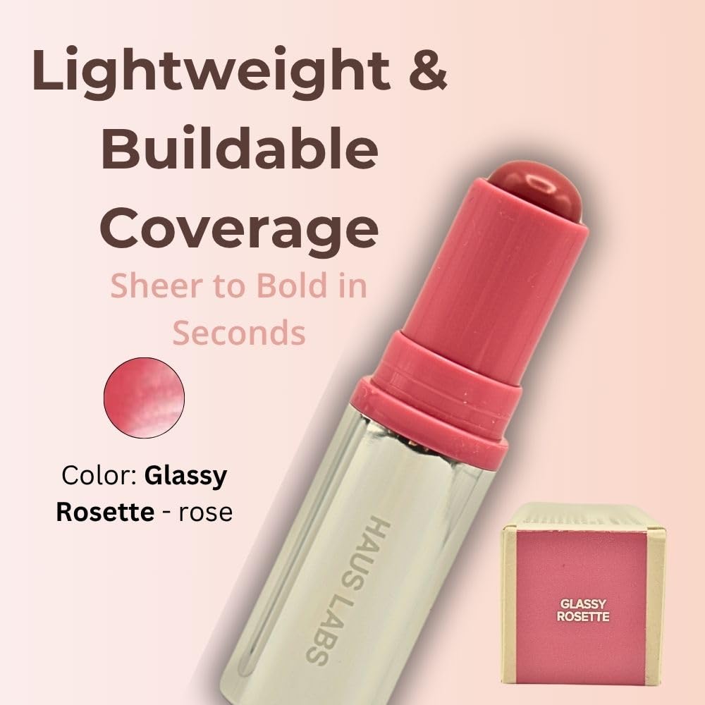 Haus Labs Color Fuse Longwear Hydrating Glassy Lip + Cheek Blush Balm Stick - Glassy Rosette Haus Laboratories buy supplements canada