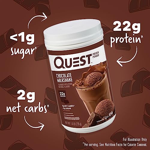 Quest Nutrition Chocolate Milkshake Protein Powder, 22g Protein, 2g Net Carbs, 1g Sugar Quest Nutrition buy supplements canada