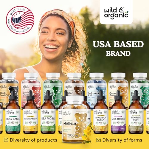 Wild & Organic Mullein Gummies - Daily Dietary Supplement for Respiratory, Digestive Wild & Organic buy supplements canada