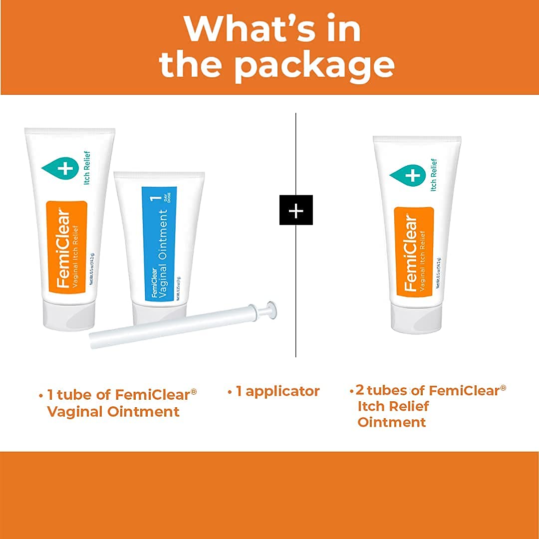 FemiClear 1-Day Yeast Infection Treatment & Vaginal Itch Relief Ointment - Fast Relief Bundle (Pack of 2) FemiClear buy supplements canada