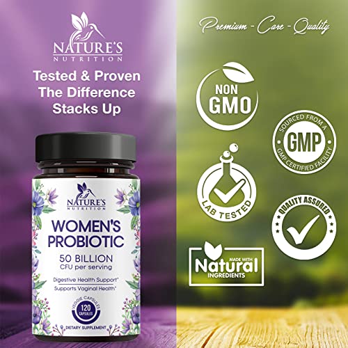 Probiotics for Women 4-in-1, 50 Billion CFU + Prebiotics, Vaginal Women's Probiotic Nature's Nutrition buy supplements canada