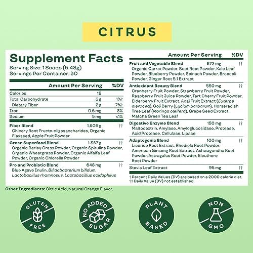 Bloom Nutrition Greens and Superfoods Powder for Digestive Health, Greens Powder Bloom Nutrition buy supplements canada