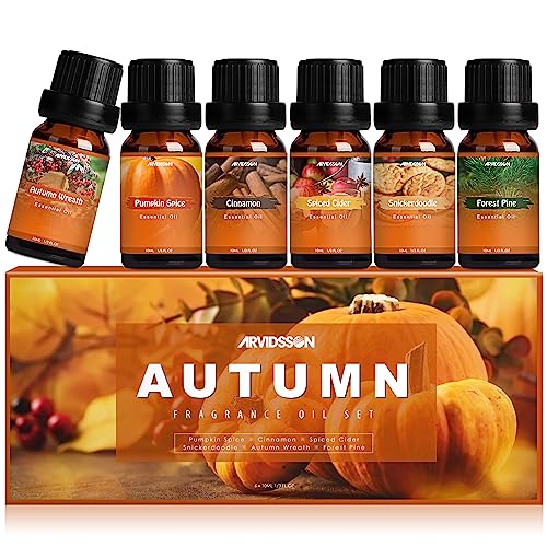 Autumn Fragrance Oil Set, Premium Fall Essential Oils for Diffuser and Candle Making -Cinnamon ARVIDSSON buy supplements canada
