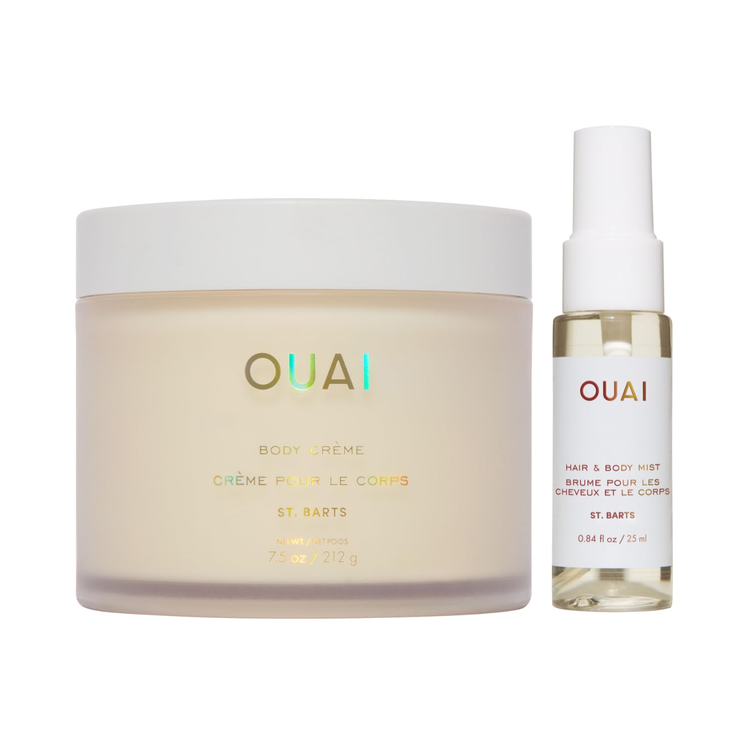 OUAI St. Barts Hair & Body Gift Set - Tropical-Scented Body Care for Women & Men - Includes Full Size Hydrating Body Cream & Deluxe Hair and Body Mist (2 Count) OUAI buy supplements canada