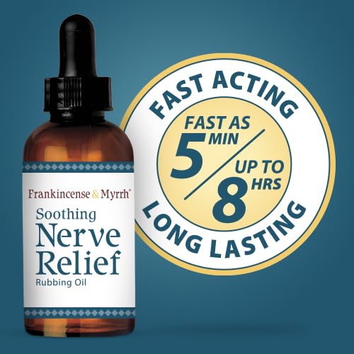 Nerve Pain Relief, Neuropathy Relief for Hands & Feet, Frankincense & Myrrh Rubbing Oil with Menthol and Frankincense Essential Oils, 2 Fl. Oz. Maximum Strength for Foot Pain FRANKINCENSE & MYRRH buy supplements canada