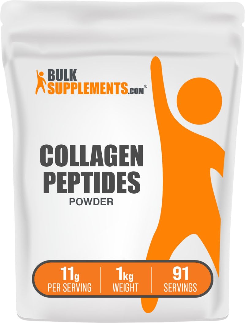 BulkSupplements.com Collagen Peptides Powder - Bovine Collagen Powder, Powdered Collagen Supplement - Hydrolyzed & Gluten Free, 11g per Serving, 1kg (2.2 lbs) (Pack of 1) BulkSupplements buy supplements canada