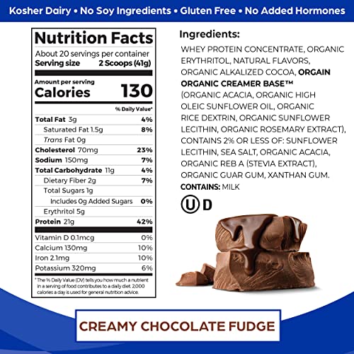 Orgain Whey Protein Powder, Creamy Chocolate Fudge - 21g Grass Fed Dairy Protein Orgain buy supplements canada