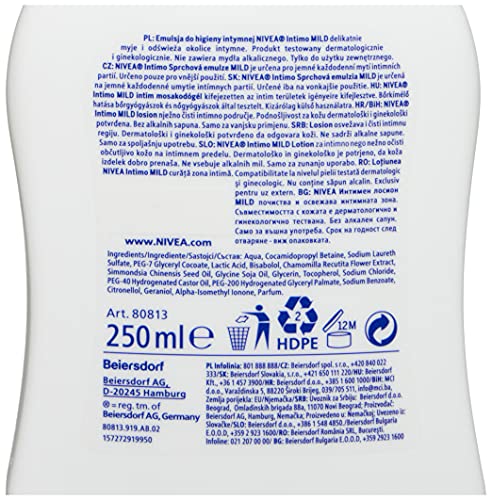 Nivea Intimate Intimo Natural Daily Comfort Mild & Delicate Feminine Cleanser 200 Ml. l Nivea buy supplements canada
