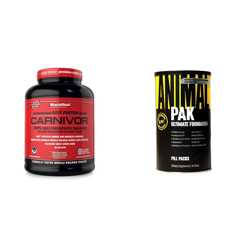 MuscleMeds, Carnivor Beef Protein Isolate Powder 56 Servings, Chocolate, 72 Ounce MuscleMeds buy supplements canada