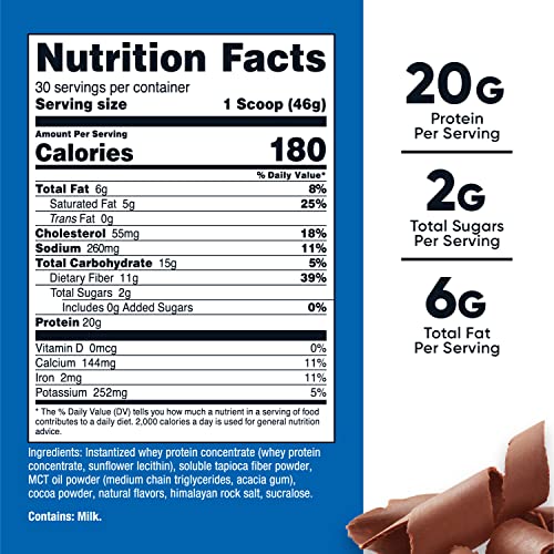 Nutricost Meal Replacement Shake Powder (Chocolate), 30 Servings - Protein, Non-GMO Nutricost buy supplements canada