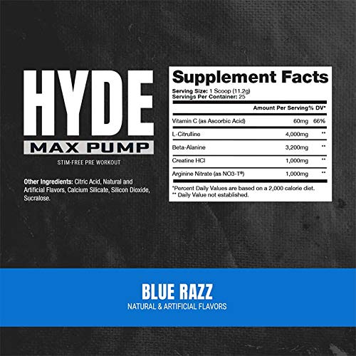 PROSUPPS Mr. Hyde Signature Blue Razz and Hyde Max Pump Blue Razz Bundle PROSUPPS buy supplements canada