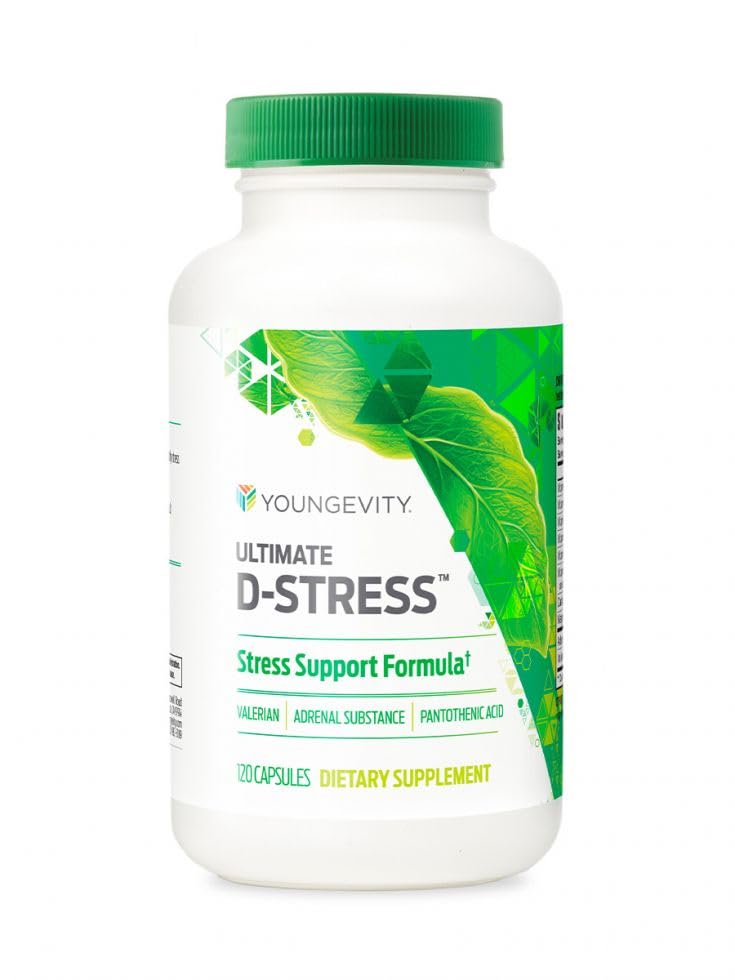 Youngevity Ultimate D-Stress™ – Natural Stress Relief Supplement with Magnesium, Valerian Root Extract, and B Vitamins – Supports Adrenal Health and Nervous System – 120 Capsules (Pack of 1) Youngevity buy supplements canada