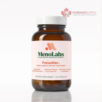MENOLABS® FocusHer™ Mental Energy Support Supplement – Caffeine-Free Focus, Concentration & Memory – enXtra® & Lutemax 2020® – Menopause, Brain & Eye Health – 30 Capsules, 30-Day Supply MENOLABS buy supplements canada
