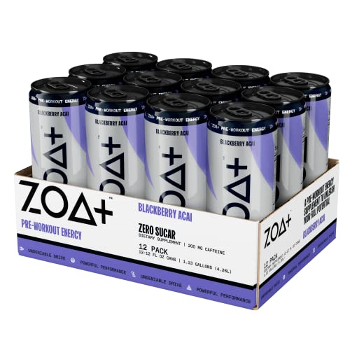 ZOA+ Plus Sugar Free Pre Workout Drinks Bundle | 12 Fl Oz, (36 Pack) | Nitric Oxide Support ZOA buy supplements canada