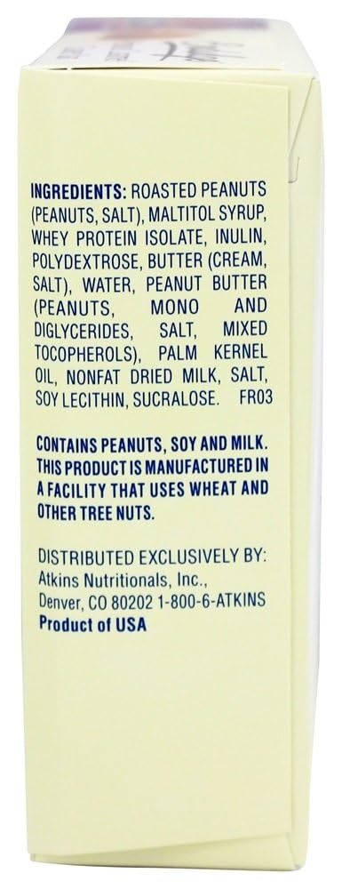 Atkins Peanut Caramel Cluster Bar, Dessert Favorite, High in Fiber, 3g Net Carb, 1g Sugar Atkins buy supplements canada