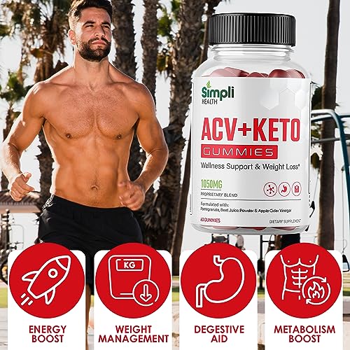 Nutrocell Simpli Health ACV Ketos Gummies Keto Apple Cider Vinegar 1050mg Nutrocell buy supplements canada