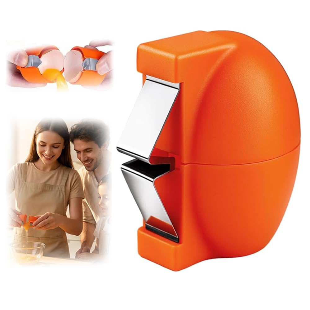 New Egg Shell Opener Egg Cracker Tool Stainless Steel, Multifunctional Egg Shell Opener for Raw Or Hard-Boiled Eggs, Kitchen Gadget for Cooking Baking (Orange Red) CLRZOL buy supplements canada