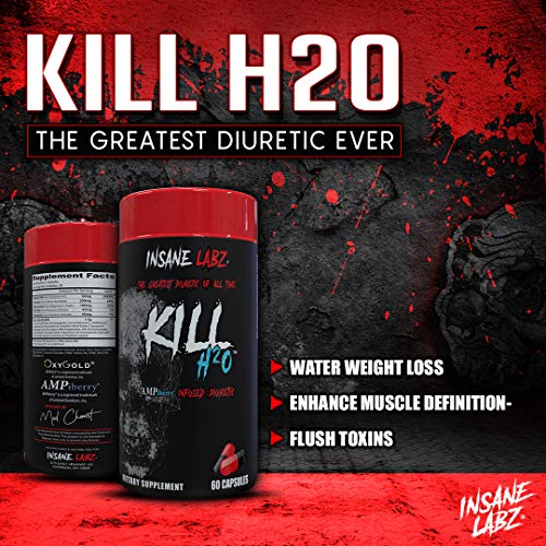 Insane Labz Kill H20, AMPiberry Infused Diuretic, Reduce Water Retention and Bloating Relief Insane Labz buy supplements canada