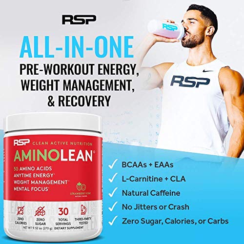 RSP NUTRITION AminoLean Pre Workout Energy (Pink Lemonade 30 Servings) with TrueFit RSP NUTRITION buy supplements canada
