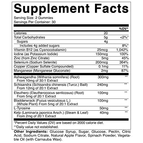 Vitamatic 2 Pack Vegan Thyroid Support Gummies with Iodine & Kelp - 60 Count Vitamatic buy supplements canada