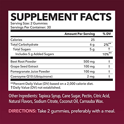 Beet Root Gummies with COQ10 Energy Supplement | Nitric Oxide Supplement for Healthy HAVASU NUTRITION buy supplements canada