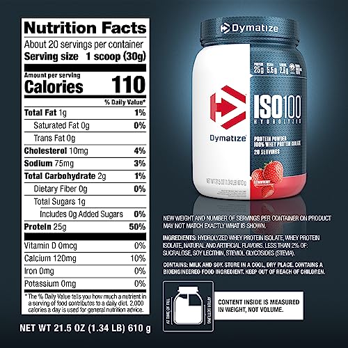 Dymatize ISO100 Hydrolyzed Protein Powder, 100% Whey Isolate Protein, 25g of Protein Dymatize buy supplements canada
